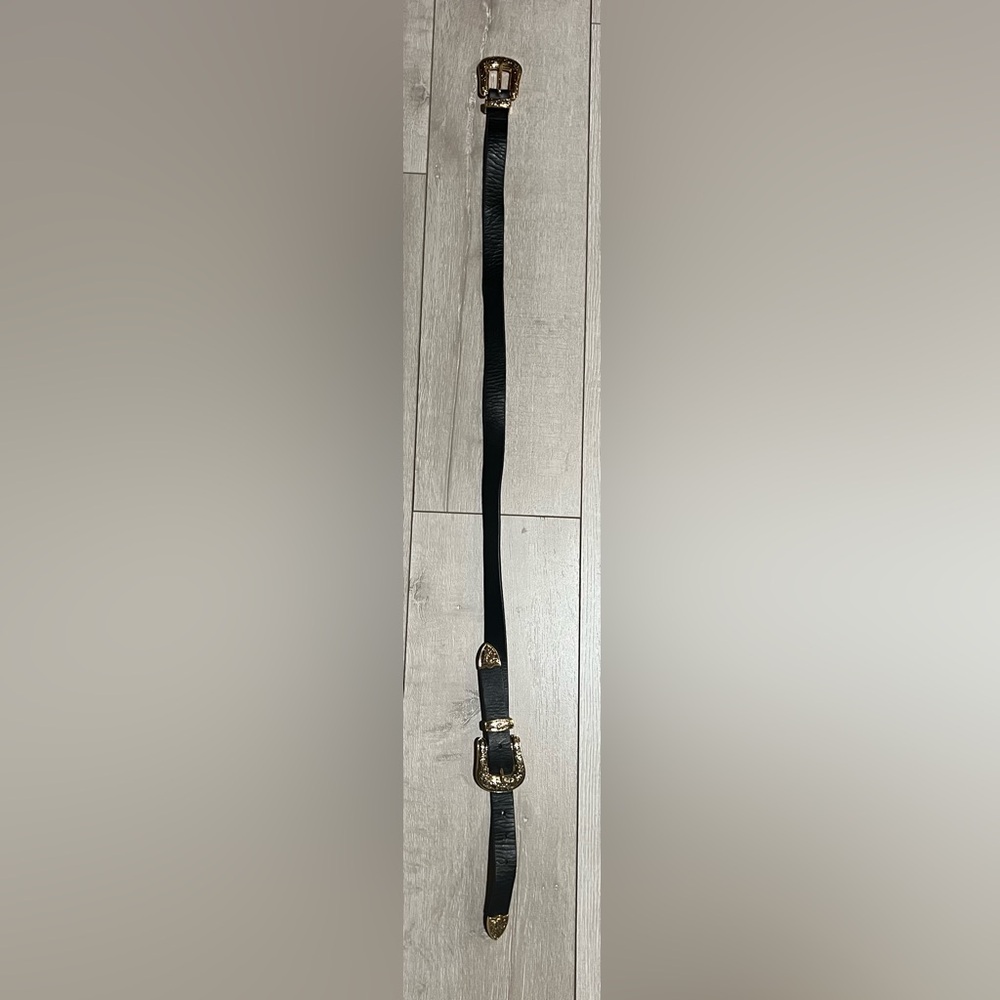 B-Low the Belt - Bri Bri Waist Belt in Black & Gold (smaller buckle version)